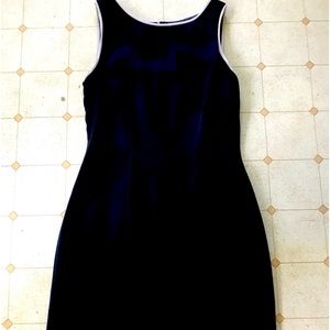 Black Dress with White Piping
